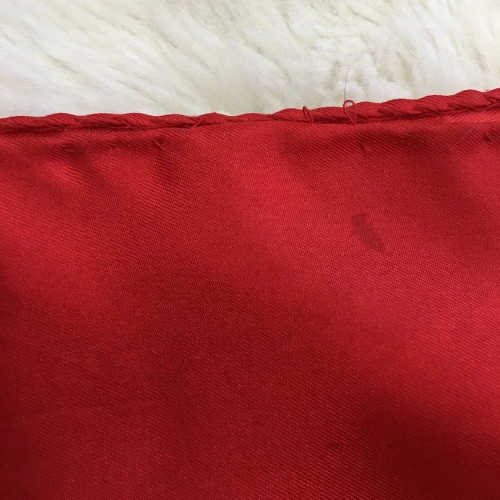 Christian Dior Vintage Silk Scarf Rolled Hems